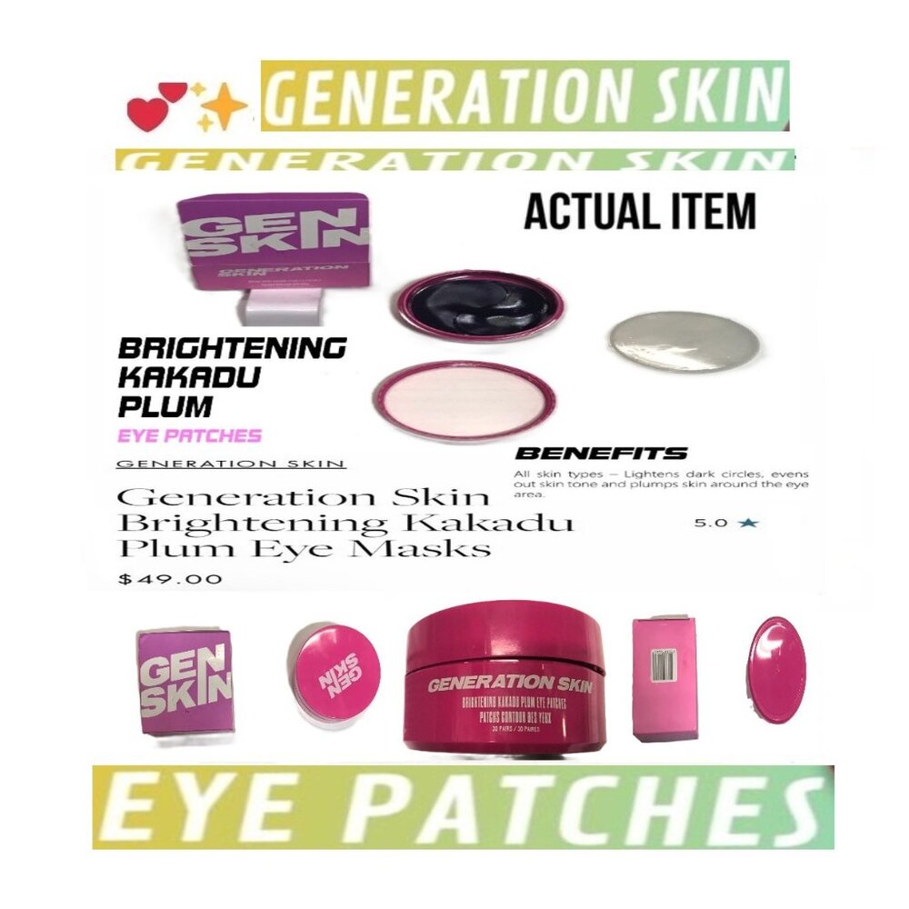 🛑 GEN SKIN Skincare ➕ BRIGHTENING EYE PATCHES Kakadu Plum Light Area 💸BUYNOW‼️